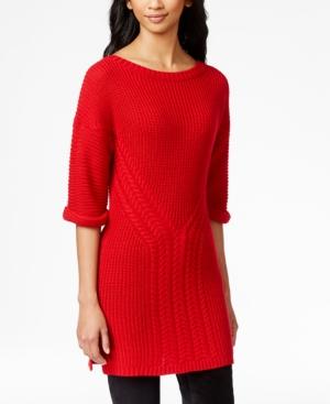 Calvin Klein Jeans Elbow-sleeve Cable-knit Sweater