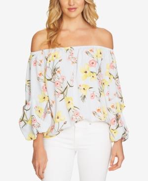 Cece Off-the-shoulder Balloon-sleeve Top