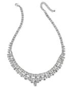 Charter Club Silver-tone Multi-crystal Statement Necklace, Created For Macy's