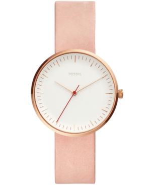 Fossil Women's Essentialist Blush Leather Strap Watch 38mm