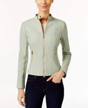 Via Spiga Leather Moto Jacket
