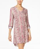 American Rag Printed Lace-up-back Shirtdress, Only At Macy's