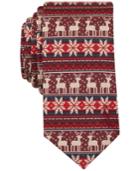 Bar Iii Men's Oh Deer Print Slim Tie, Only At Macy's