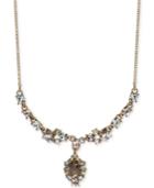 Givenchy Multi-crystal Teardrop Pendant Necklace