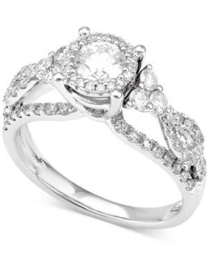Diamond Openwork Engagement Ring (1-1/3 Ct. T.w.) In 14k White Gold