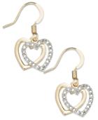 Victoria Townsend 18k Gold Over Sterling Silver Earrings, Diamond Accent Heart Drop Earrings