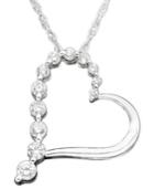 Diamond Necklace, 14k White Gold Diamond Journey Pendant (1/3 Ct. Tw.)