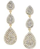 Inc International Concepts Pave Crystal Triple Drop Earrings, Created For Macy's