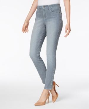 Style & Co Railroad Striped Ripped Skinny Ankle Jeans, Only At Macy's