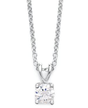 X3 Certified Diamond Pendant Necklace In 18k White Gold (1/2 Ct. T.w.)