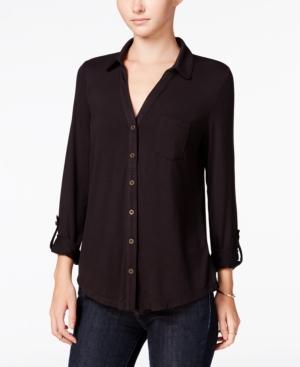 Maison Jules Roll-tab-sleeve Shirt, Only At Macy's