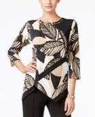 Alfred Dunner Madison Park Collection Printed Embellished Top