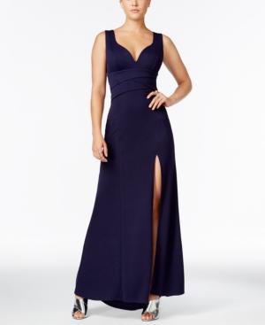 Emerald Sundae Juniors' Side-slit Sweetheart Gown