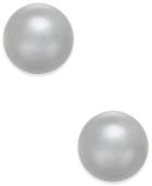 Charter Club Silver-tone Gray Imitation Pearl Stud Earrings, Only At Macy's