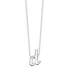 Unwritten Initial 18 Pendant Necklace In Sterling Silver