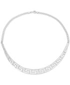 Giani Bernini Greek Key Collar Necklace In Sterling Silver, Created For Macy's