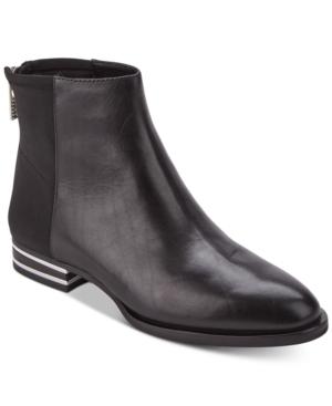 Dkny Lacey Silver-stripe-heeled Booties, Created For Macy's