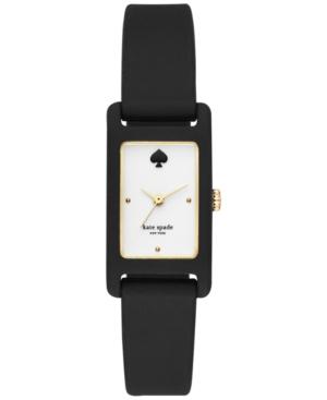 Kate Spade New York Women's Duffy Square Black Silicone Strap Watch 18x25mm Ksw1275
