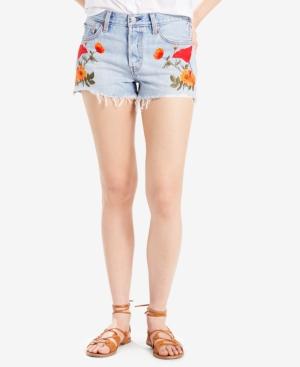Levi's 501 Original Fit Cotton Embroidered Denim Shorts, A Macy's Exclusive Style