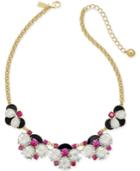 Kate Spade New York Gold-tone Floral Crystal Drama Necklace