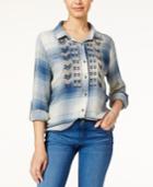 American Rag Embroidered Plaid Shirt, Only At Macy's