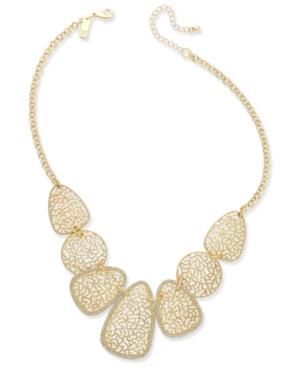 Inc International Concepts Gold-tone Filigree Statement Necklace, Only At Macy's