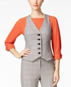 Nine West Plaid Five-button Vest