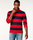 Tommy Hilfiger Rugby-striped Quarter-zip Sweater
