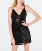 Speechless Juniors' Sleeveless Sequin V-neck Dress