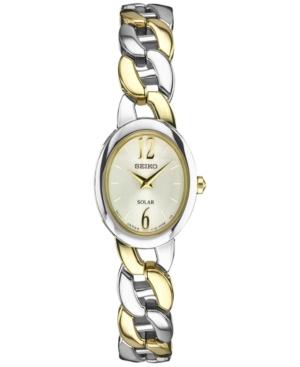 Seiko Women's Solar Two-tone Stainless Steel Bracelet Watch 19mm Sup336
