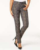 Charter Club Lexington Tummy-control Straight-leg Printed Jeans, Created For Macy's