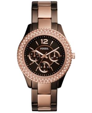 Fossil Women's Stella Two-tone Stainless Steel Bracelet Watch 38mm Es4079