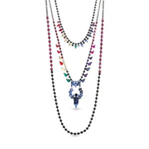 Steve Madden Rainbow 3 Layered Necklace