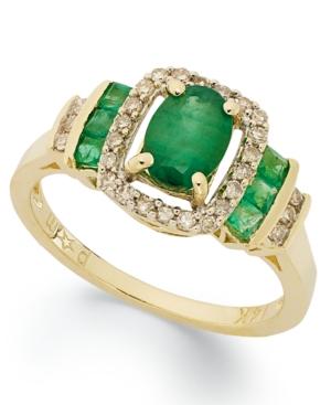 Sapphire (1-3/8 Ct. T.w.) And Diamond (1/5 Ct. T.w.) Ring In 14k White Gold(available In Emerald)