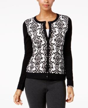 Charter Club Flocked Cardigan, Created For Macy's