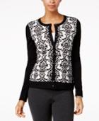 Charter Club Flocked Cardigan, Created For Macy's