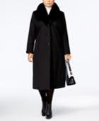 Forecaster Plus Size Fur Shawl Collar Maxi Coat