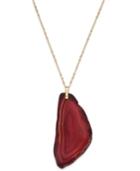 Inc International Concepts Gold-tone Semi-precious Long Pendant Necklace, Only At Macy's