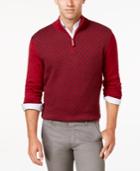 Tasso Elba Men's Pattern Quarter-zip Sweater, Classic Fit, Only At Macy's