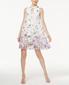 Ivanka Trump Floral-print Choker Shift Dress