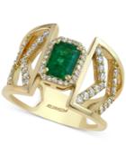 Effy Emerald (1 Ct. T.w.) And Diamond (1/2 Ct. T.w.) Ring In 14k Gold