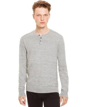 Kenneth Cole Reaction Marled Slub Henley Sweater