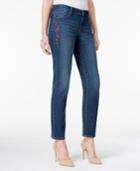 Style & Co. Petite Embroidered Marseilles Wash Ankle Jeans, Only At Macy's