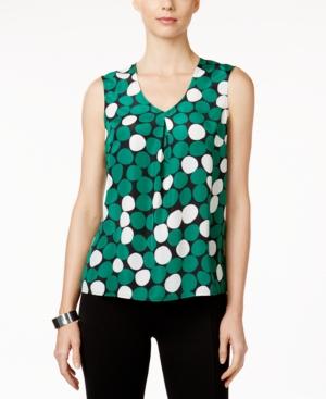 Kasper V-neck Pleated Shell