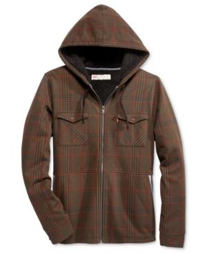 Levi's Men's Hanks Plaid Hooded Sweatshirt With Faux-sherpa Lining