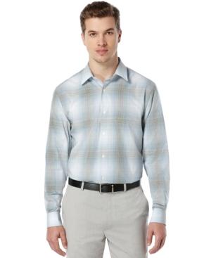 Perry Ellis Long-sleeve Ombre Plaid Shirt