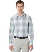 Perry Ellis Long-sleeve Ombre Plaid Shirt