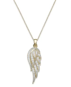 Wrapped Diamond Wing Pendant In Yellora (1/6 Ct. T.w.), Created For Macy's