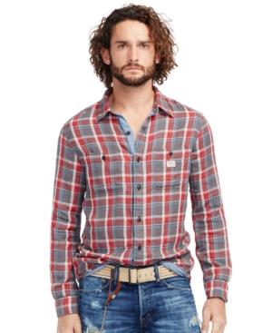 Denim & Supply Ralph Lauren Men's Plaid Cotton Shirt