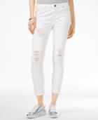 Armani Exchange Ripped White Wash Cropped Jeans